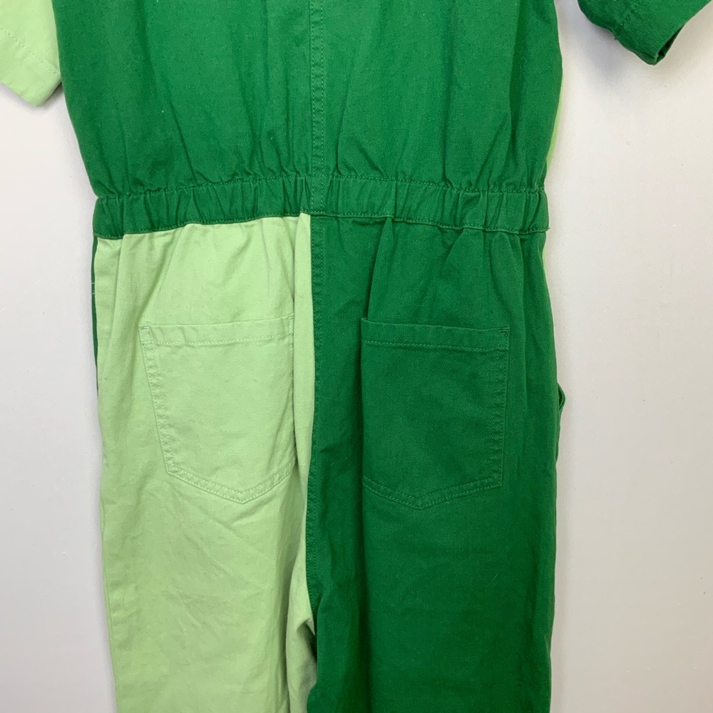 Gorman UK 6 US 2 Dee Green Colorblock Boiler Suit Coveralls Jumpsuit Pockets - Picture 5 of 9